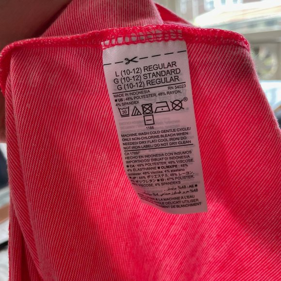 🔥 Old Navy | Girl's Relaxed Fit Coral Crew Neck Tunic-Length Tank Top L 10-12 - Picture 5 of 5